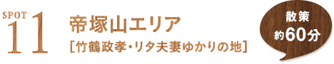 SPOT11 帝塚山エリア（竹鶴政孝・リタ夫妻ゆかりの地） 散策約60分