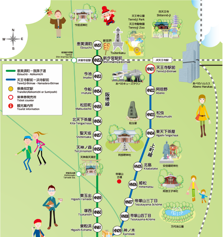 阪堺線 路線図｜阪堺電気軌道株式会社