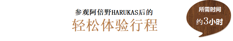 参观阿倍野HARUKAS后的轻松体验行程